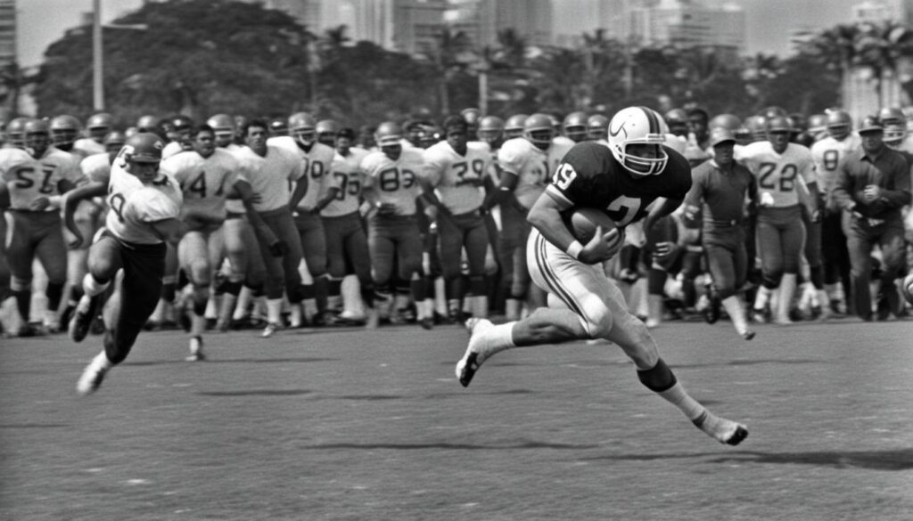 Jim Otto playing football at the University of Miami